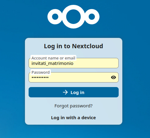 login screenshot